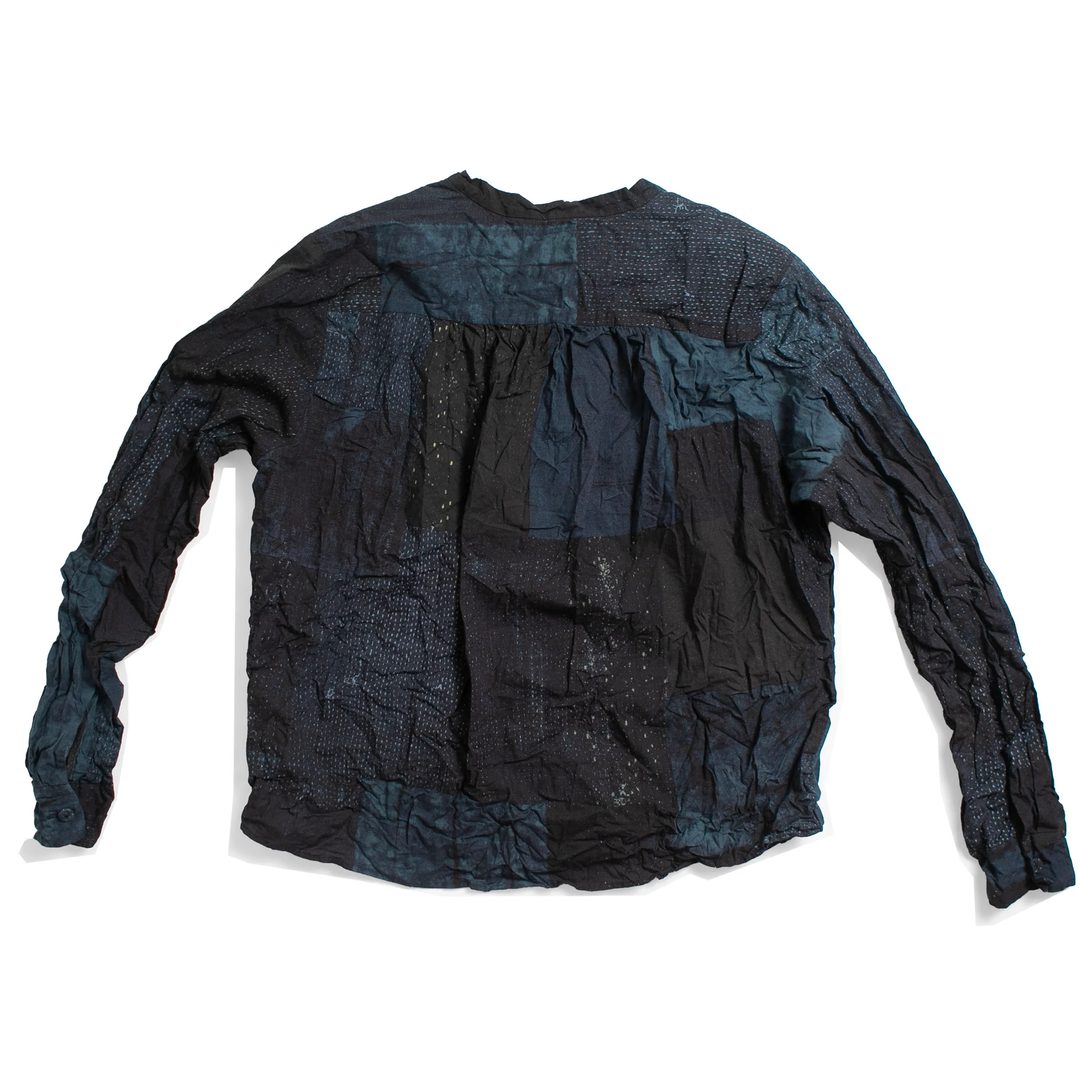 Pas de Calais Tsugihagi Print Blouse in Navy - Image 3