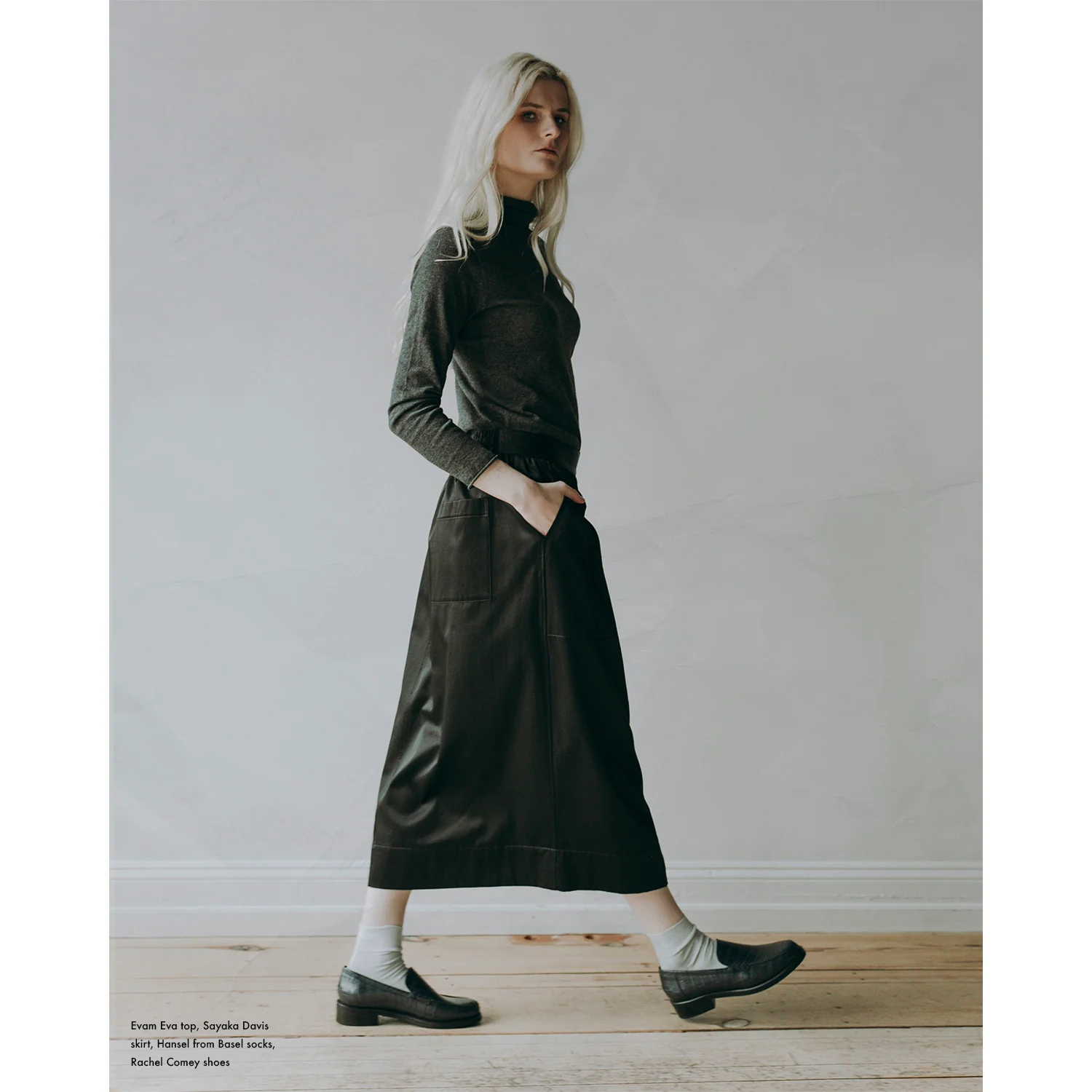 Sayaka Davis Pull-on Skirt in Black - Image 6