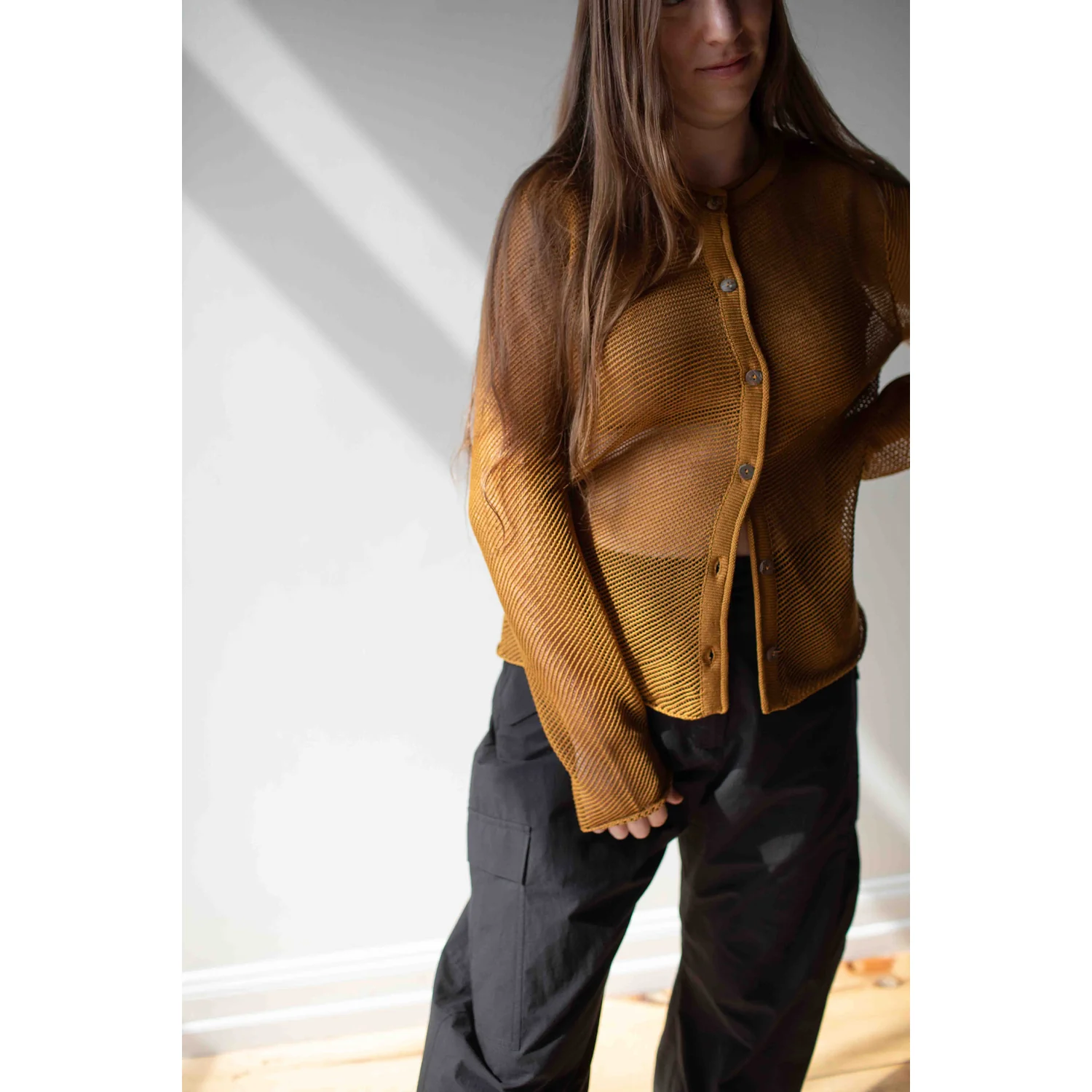 Rachel Comey Dunn Cardigan in Dark Gold - Image 5
