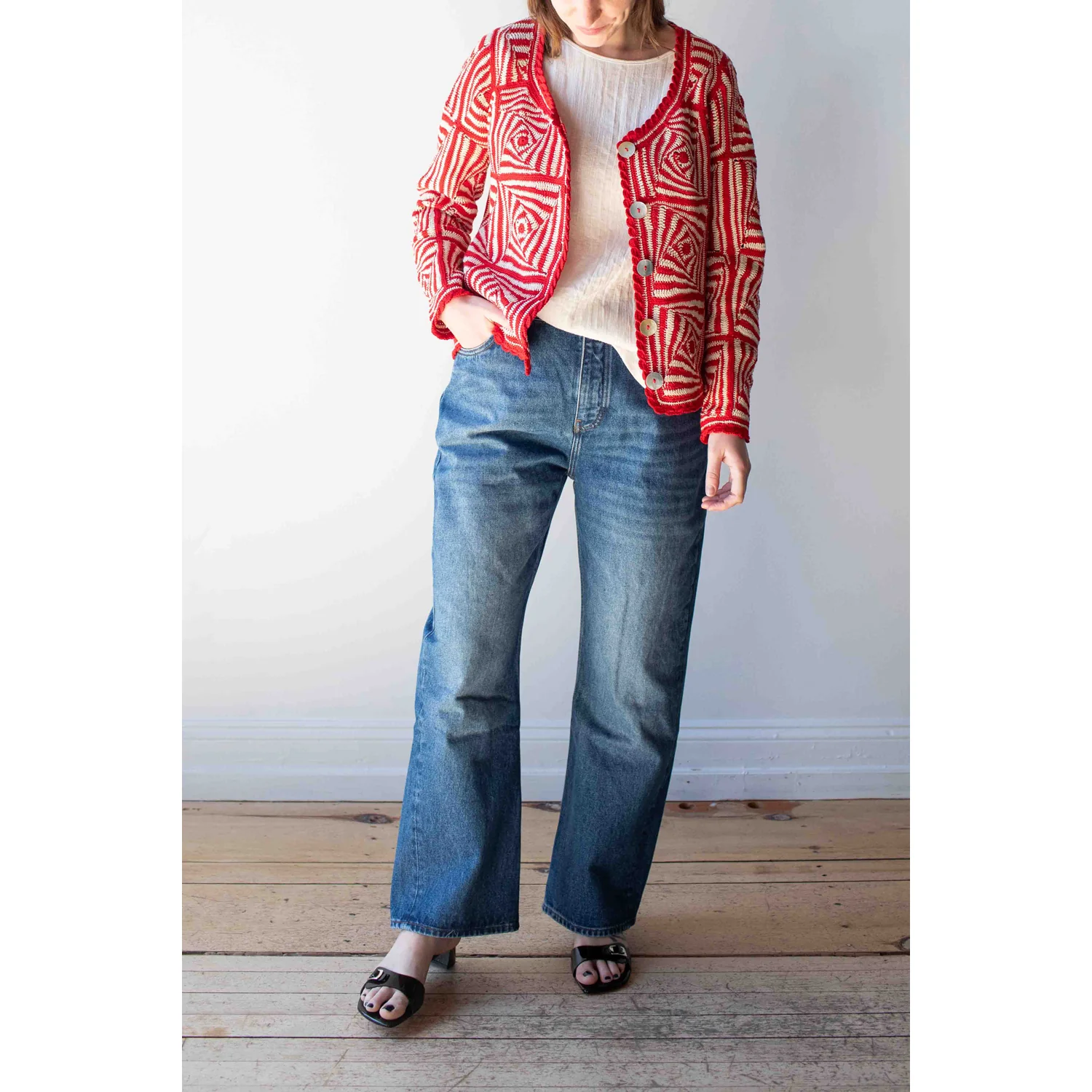Studio Nicholson Denjo Jean in Worn Wash Indigo - Image 4