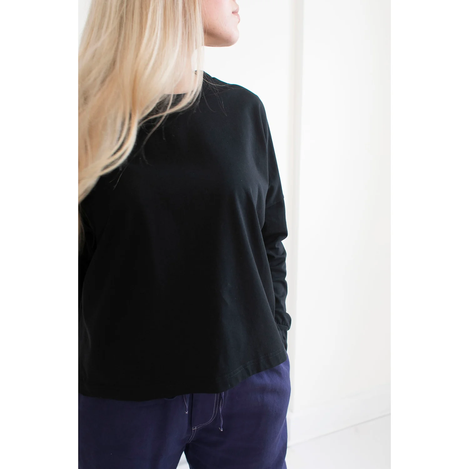 Studio Nicholson Loop Long Sleeve T-Shirt in Black - Image 8