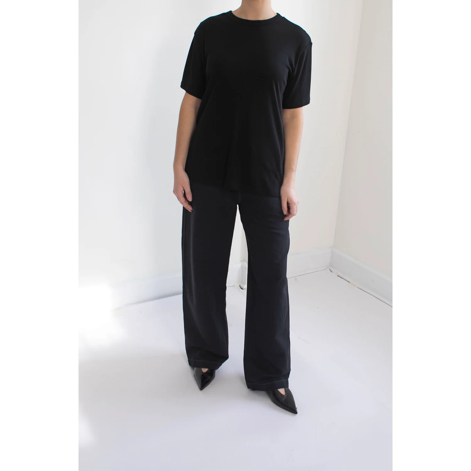 Studio Nicholson Rond T-Shirt in Black - Image 4