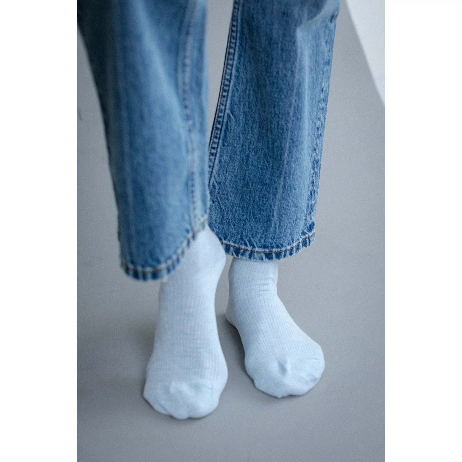 Swedish Stockings My Cotton Rib Socks in Sky Blue - Image 3