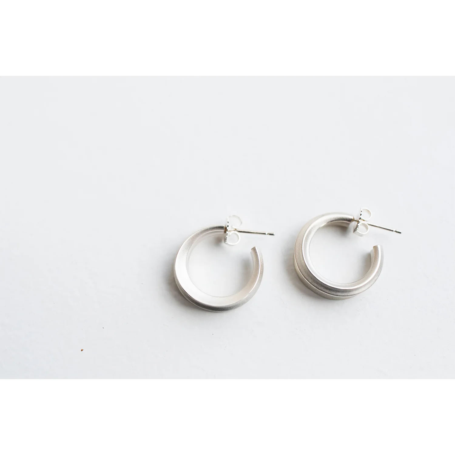 Ursa Major Valle Hoops in Sandblasted Sterling Silver - Image 2